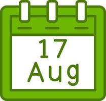 August 17 Vector Icon