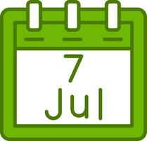 July 7 Vector Icon