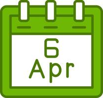 April 6 Vector Icon