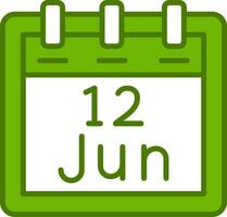 June 12 Vector Icon