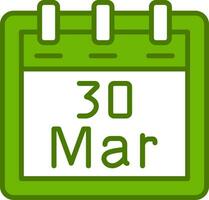 March 30 Vector Icon