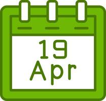 April 19 Vector Icon