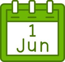 junio 1 vector icono