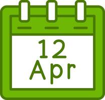 April 12 Vector Icon