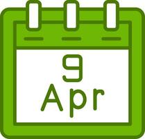 April 9 Vector Icon