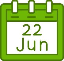 June 22 Vector Icon