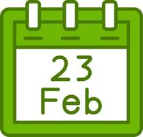 February 23 Vector Icon