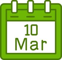 March 10 Vector Icon
