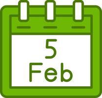 February 5 Vector Icon