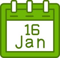 January 16 Vector Icon