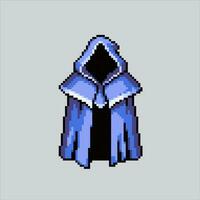 Pixel art illustration cloak. Pixelated magical cloak. Magical Wizard cloak icon pixelated for the pixel art game and icon for website and video game. old school retro. vector