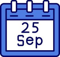 September 25 Vector Icon