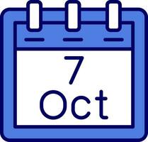 October 7 Vector Icon