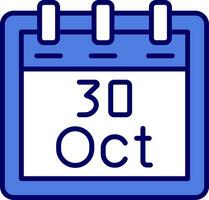 October 30 Vector Icon