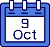 October 9 Vector Icon