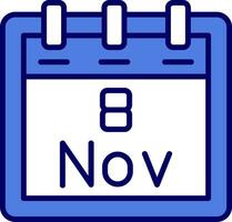 November 8 Vector Icon