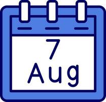 August 7 Vector Icon