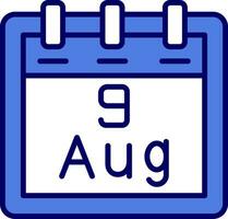 August 9 Vector Icon