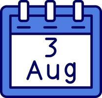 August 3 Vector Icon