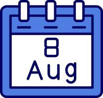 August 8 Vector Icon