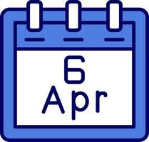 abril 6 6 vector icono