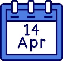 April 14 Vector Icon