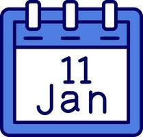 January 11 Vector Icon