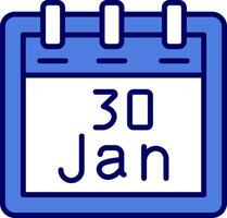 January 30 Vector Icon