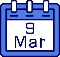 March 9 Vector Icon