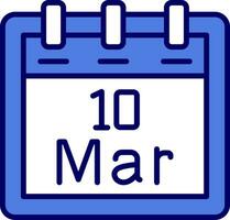 March 10 Vector Icon