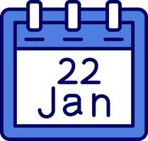 January 22 Vector Icon