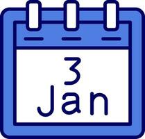 January 3 Vector Icon