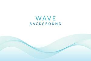 Modern vector banner template with blue wavy lines