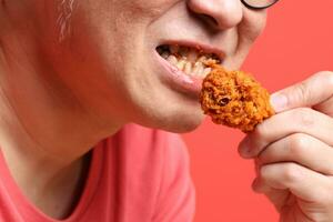 Man Eating Food photo