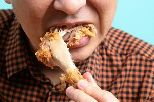 Man Eating Food photo