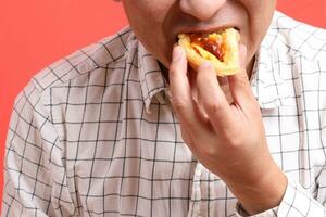 Man Eating Food photo