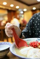 Eating Japanese Food photo