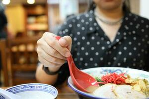 Eating Japanese Food photo