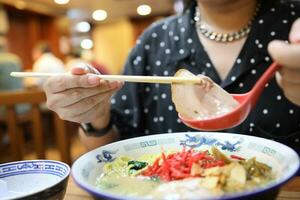 Eating Japanese Food photo