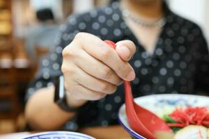 Eating Japanese Food photo