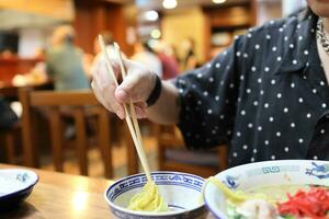 Eating Japanese Food photo