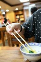 Eating Japanese Food photo