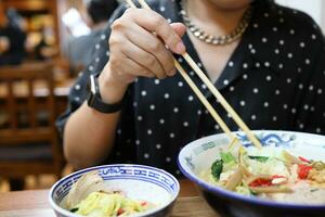 Eating Japanese Food photo