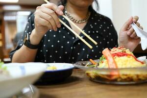 Eating Japanese Food photo