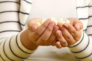 Hand Holding Food photo