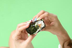 Hand Holding Food photo