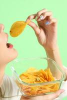 Eating Fast food photo