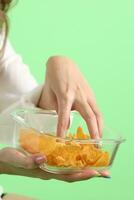 Eating Fast food photo