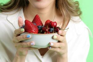 Hand with Fruit photo