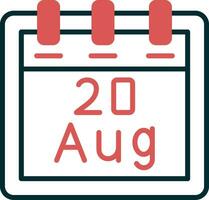 August 20 Vector Icon